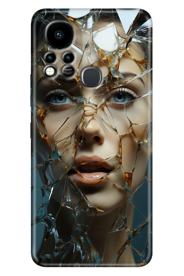 Infinix Hot 11S Compatible Case Color Tpu Silicone Broken Glass
