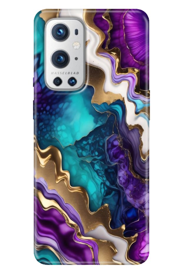 حافظة OnePlus 9 Pro مصنوعة من السيليكون الملون ذو النمط الخاص من مادة TPU باللون الأرجواني الفاتح