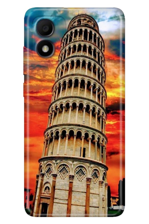 Tcl 303 Case Silicone Colorful Phone Case Pizza Tower