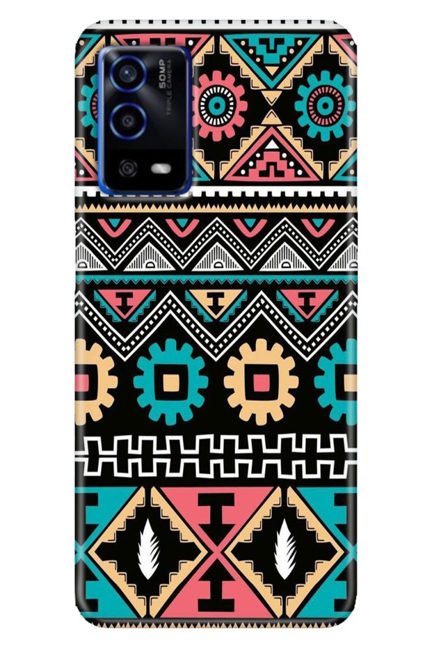 Oppo A55 4g Case Colorful Special Themed Patterned Silicone Tpu Stock Ethnic