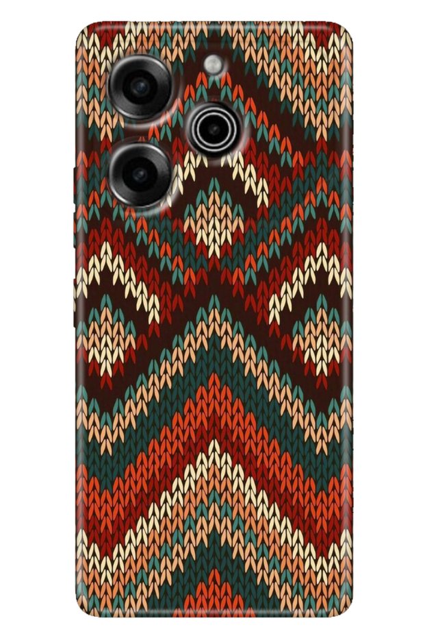 Tecno Pova 6 Pro Case Colorful Printing Soft Cover Flexible Silicone Zigzag
