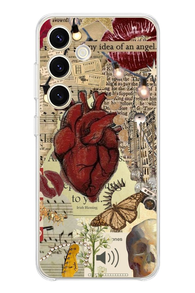 جراب سيليكون شفاف متوافق مع هاتف Samsung Galaxy S24 Vampire Diaries Vintage