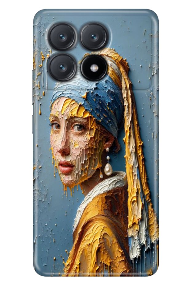 Xiaomi Poco X6 Pro Case Colorful Flexible Silicone Themed Patterned Tpu with Pearl Earrings