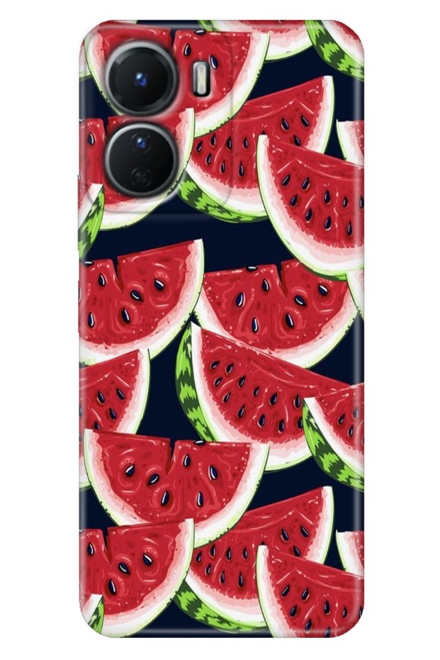 Vivo Y16 Case Patterned Silicone Technology Cover Watermelon