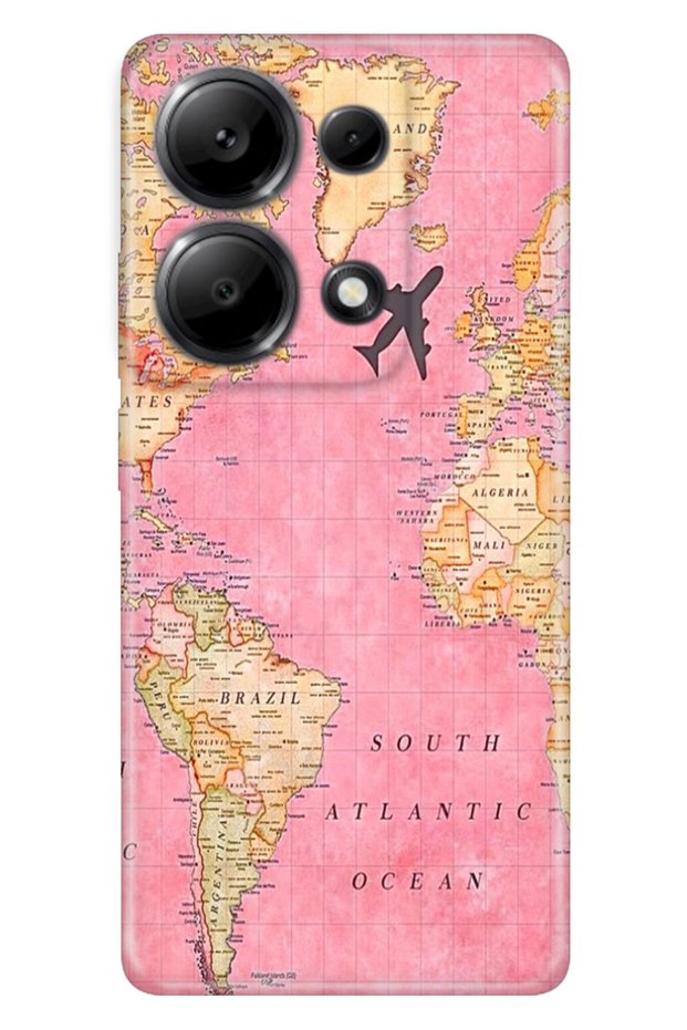 Xiaomi Redmi Note 13 Pro 4g Case Colorful Design Flexible Silicone Map