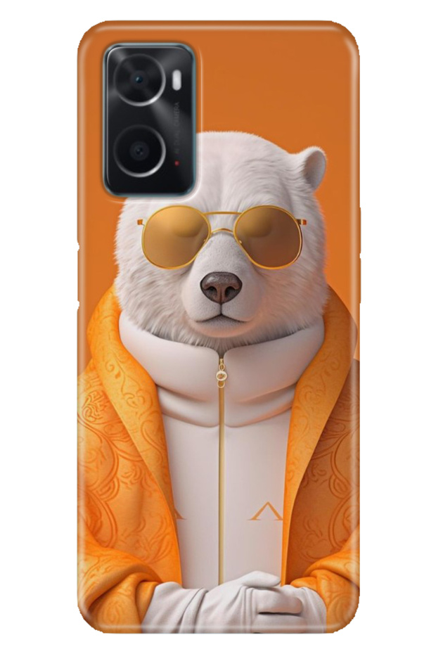 Oppo A76 Case Colorful Special Themed Patterned Silicone Tpu Stock Style Bear