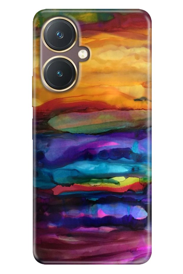 Vivo Y27 Case Colorful Tpu Uv Printed Patterned Silicone Watercolor