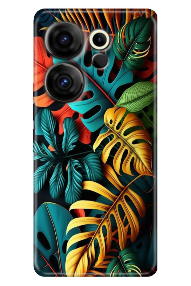 Tecno Camon 20 Premier 5g Case (Ck9N) Compatible Patterned Silicone Colorful Forest