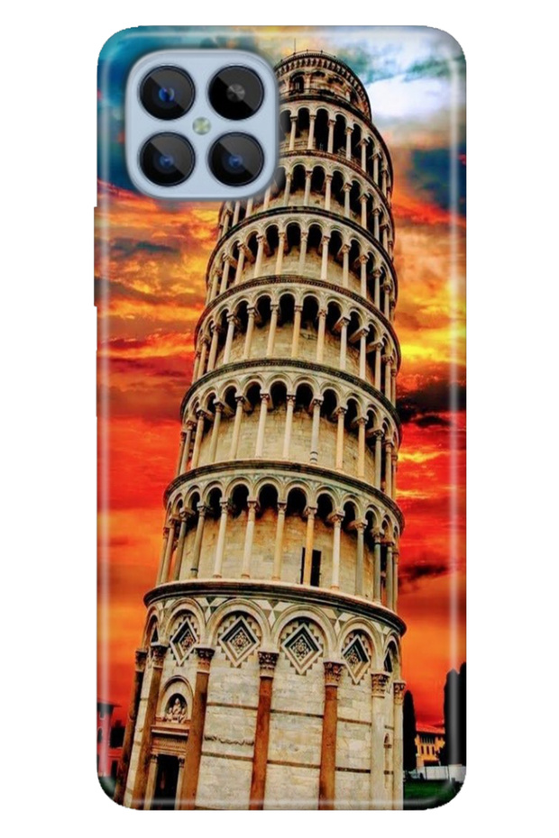 Omix X600 Case Case Colorful Flexible Silicone Themed Patterned Tpu Pizza Tower