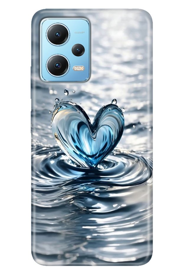 جراب Redmi Note 12 5G مطبوع عليه غطاء من السيليكون Love Drop