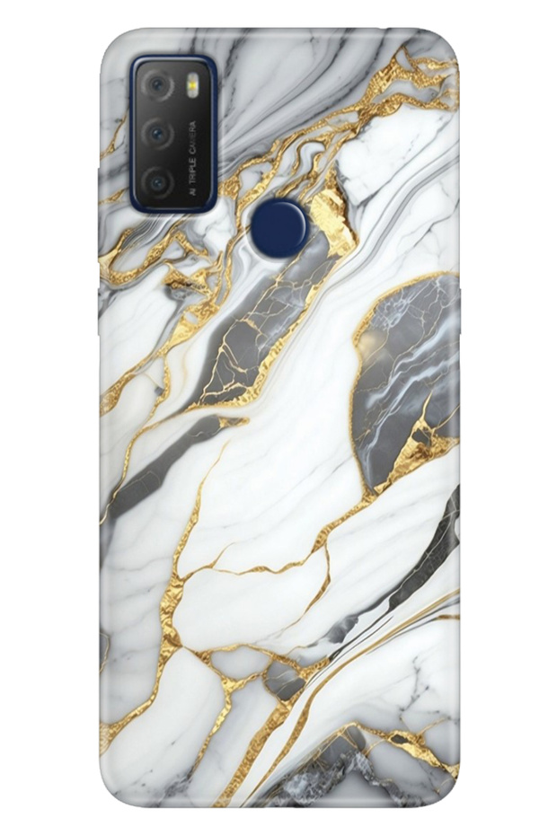Tcl 20E Case Patterned Silicone Campaign Cover Arsos Marble