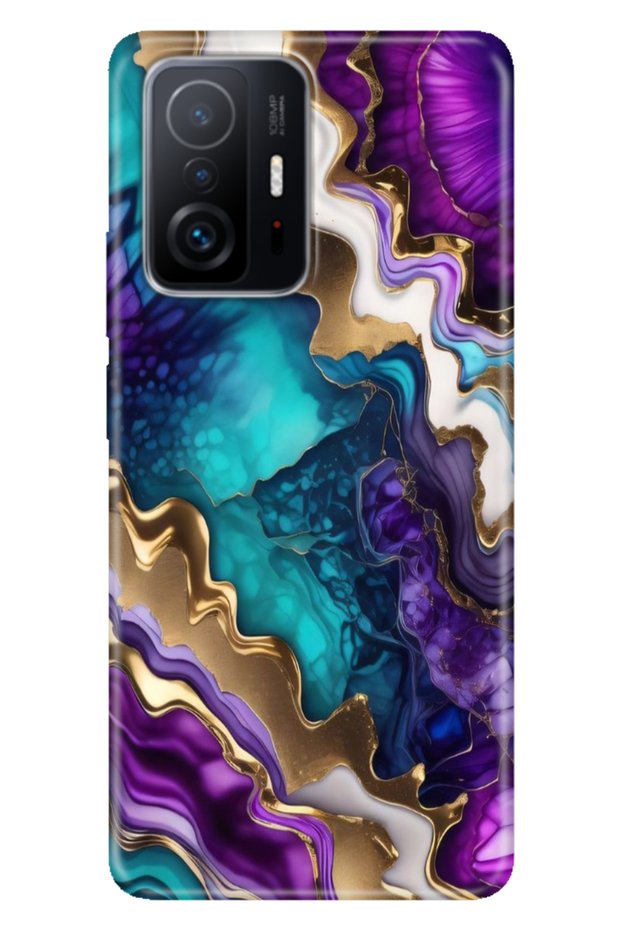 Xiaomi Mi 11t - 11t Pro Case Colorful Special Themed Patterned Silicone Tpu Sharp Amethyst