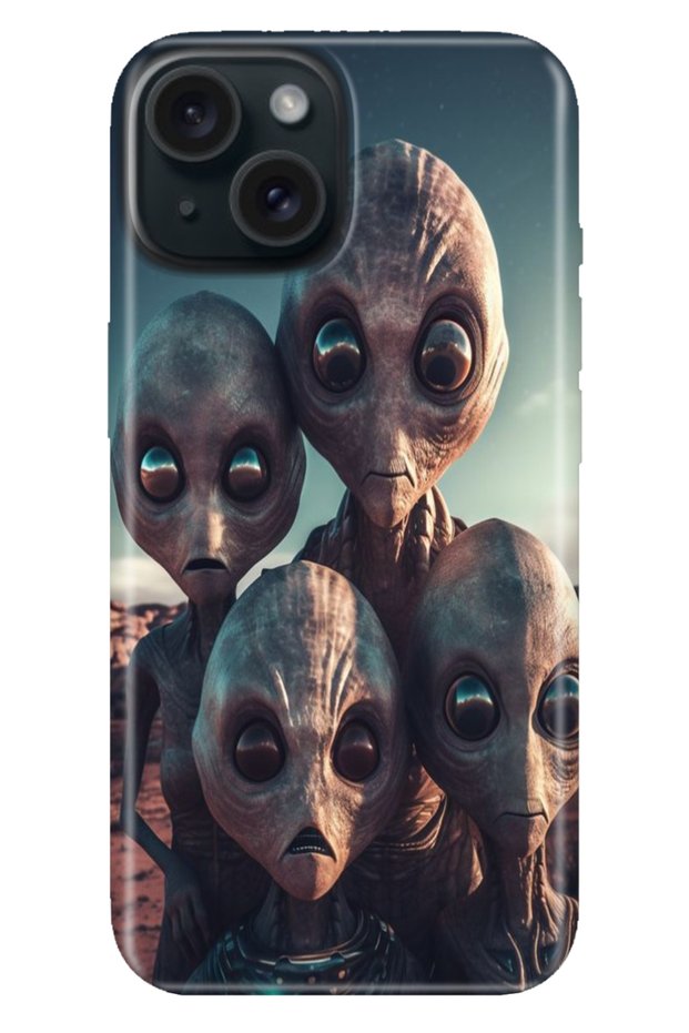 iPhone 13 - 14 Case Colorful Tpu Uv Printed Patterned Silicone Ufo