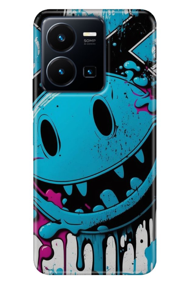 Vivo Y22S -Y35 Case Colorful Tpu Uv Printed Patterned Silicone Vintage Wall