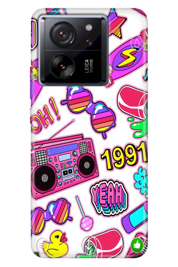 Xiaomi Mi 13t - 13t Pro Case Colorful Patterned Print Design Silicone 90S