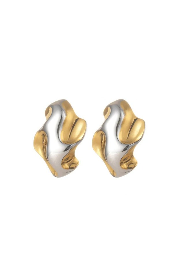 Cercei Bicolor Inox Sic Moda 6028