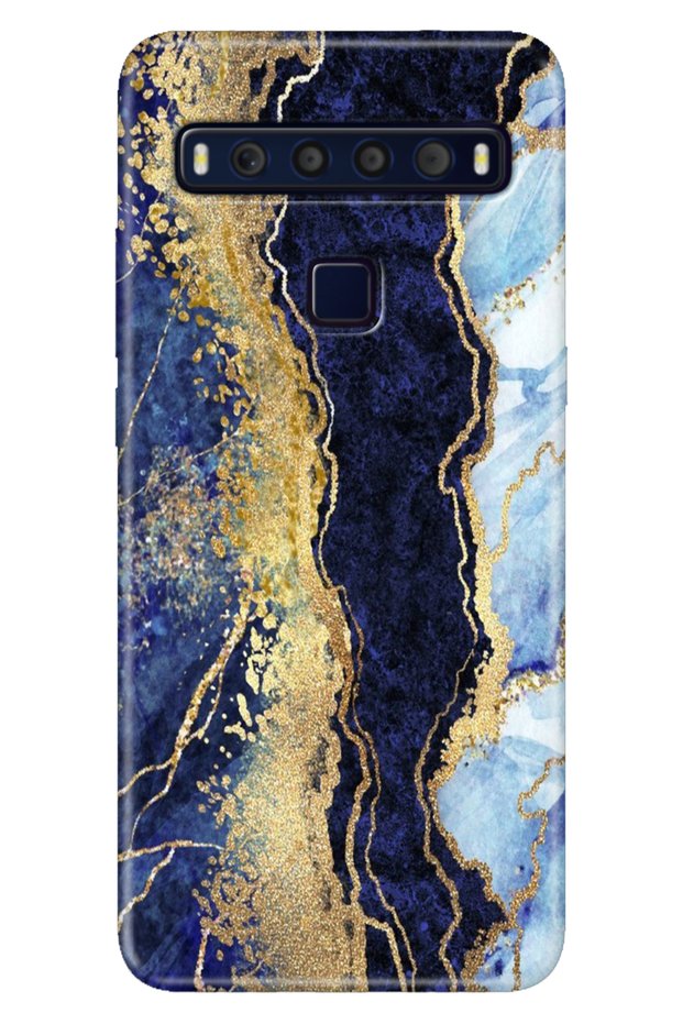Tcl 10L Case Printed 6.53” Silicone Colorful Painted Back Cover Hillmarble
