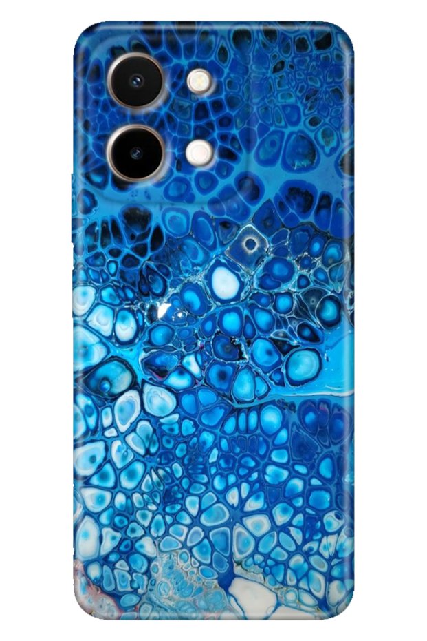 Case for Vivo Y28 6.68 "Pattern Silicone Hd Cover Deep Blue