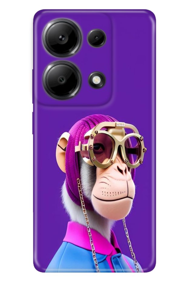 Xiaomi Redmi Note 13 Pro 4g Case Colorful Design Flexible Silicone Monkey