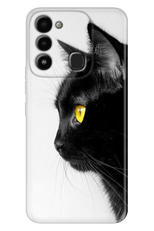 Tecno Spark 8C Case Colorful Themed Patterned Tpu Tecno 8C Silicone Cat Look