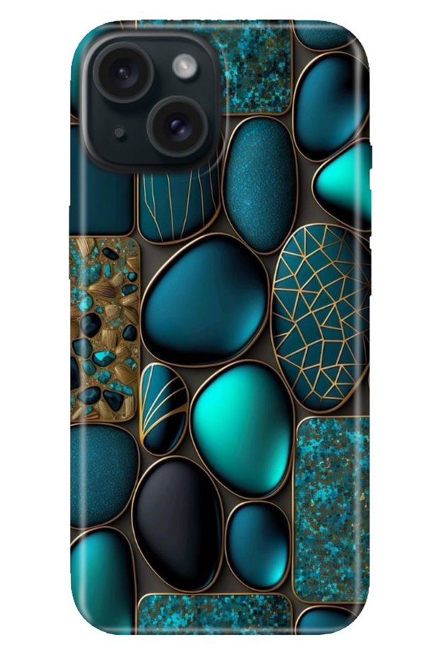 iPhone 13 - 14 Case Colorful Tpu Uv Printed Patterned Silicone Marble