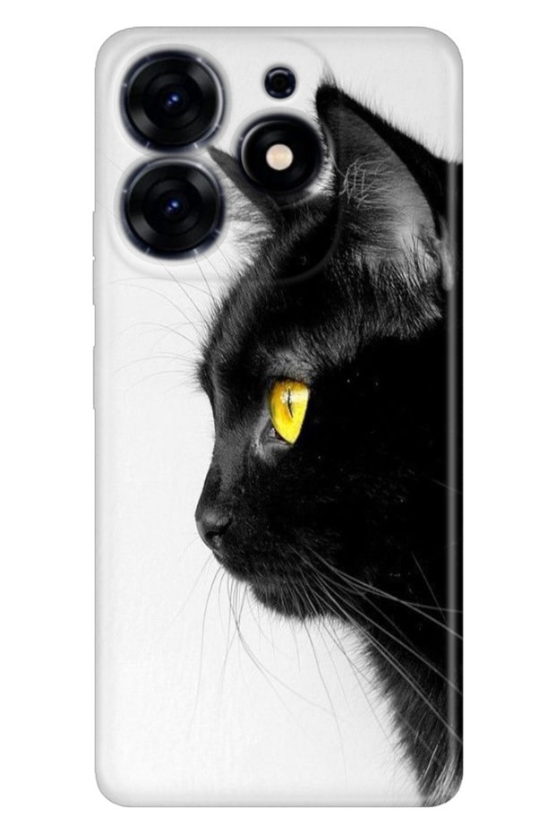 Tecno Spark 20 - 20C Case Colorful Themed Patterned Tpu Style Silicone Cat Look