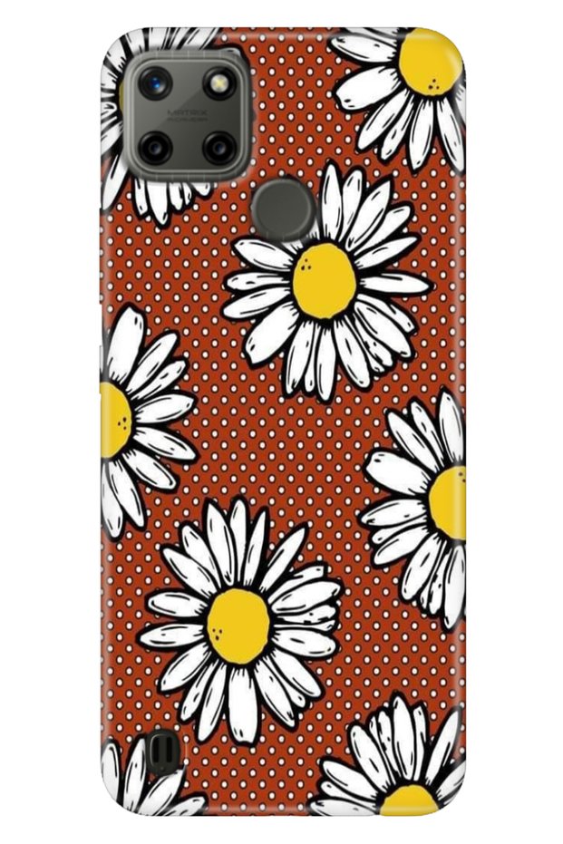 Realme C21Y - Realme C25Y Case Colorful Tpu Uv Printed Patterned Silicone Polka Dot
