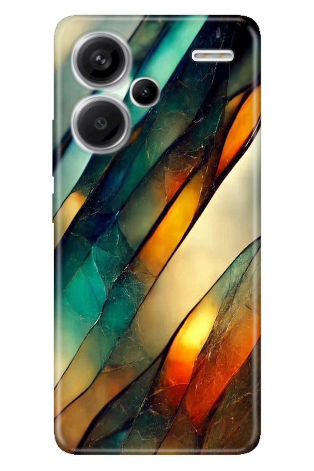 Xiaomi Redmi Note 13 Pro Plus 5g Case Colorful Pattern Printing Silicone Uv Flora Marble