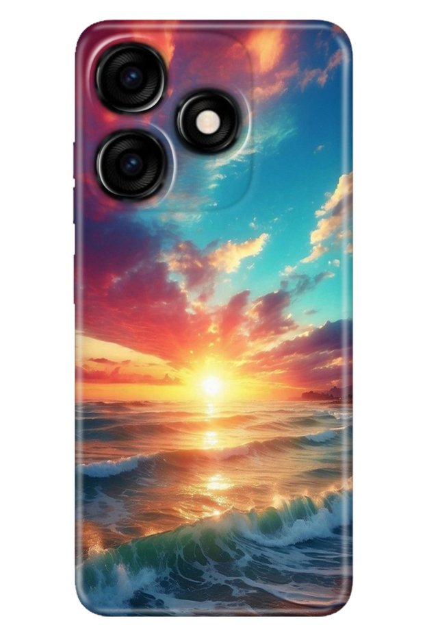 Tecno Spark 10 4g - 10C Case Colorful Custom Drawing Flexible Silicone Ocean