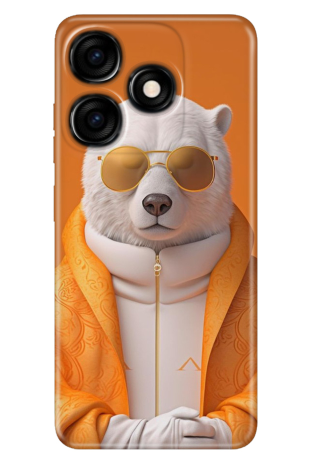 Tecno Spark 10 4g - 10C Case Colorful Custom Drawing Flexible Silicone Style Bear