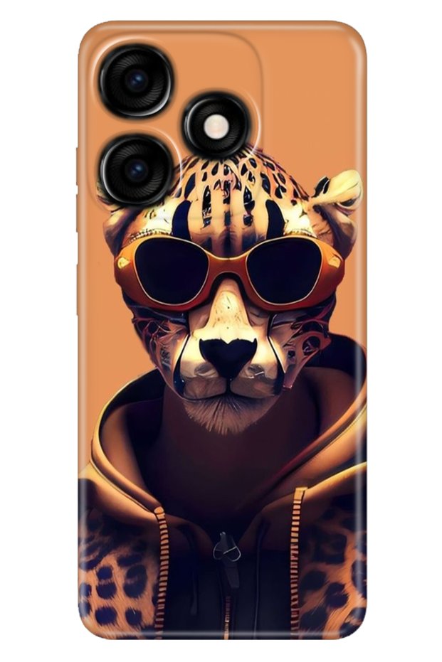 Tecno Spark 10 4g - 10C Case Colorful Custom Drawing Flexible Silicone Tiger