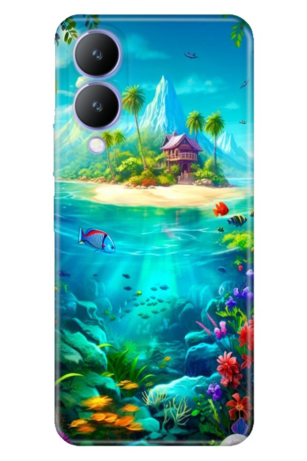 Vivo Y17S Case Patterned Cover Colorful Silicone Cvr Island