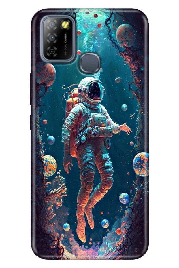 Infinix Smart 5 Compatible Case Colorful Smart 5 Silicone Astronaut