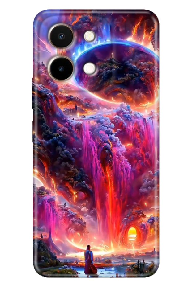 Vivo Y28 Case 6.68 "Patterned Silicone Hd Cover Mystery Country