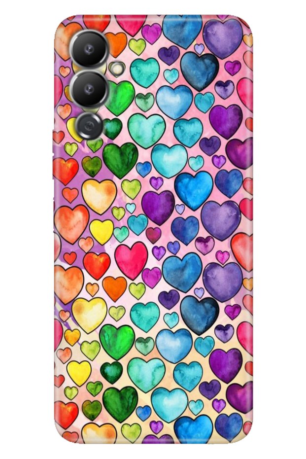 Tecno Pova Neo 4 Case Colorful Custom Drawing Flexible Silicone Heart Drawing