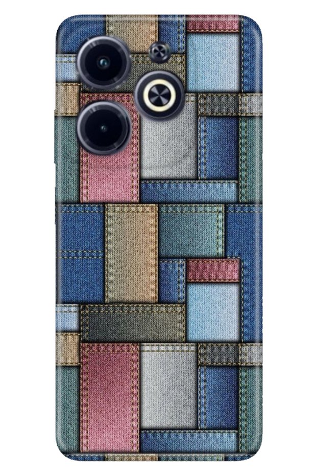 Infinix Hot 40I - Spark20 - 20C Case Themed B Printed Cover Jean Pattern