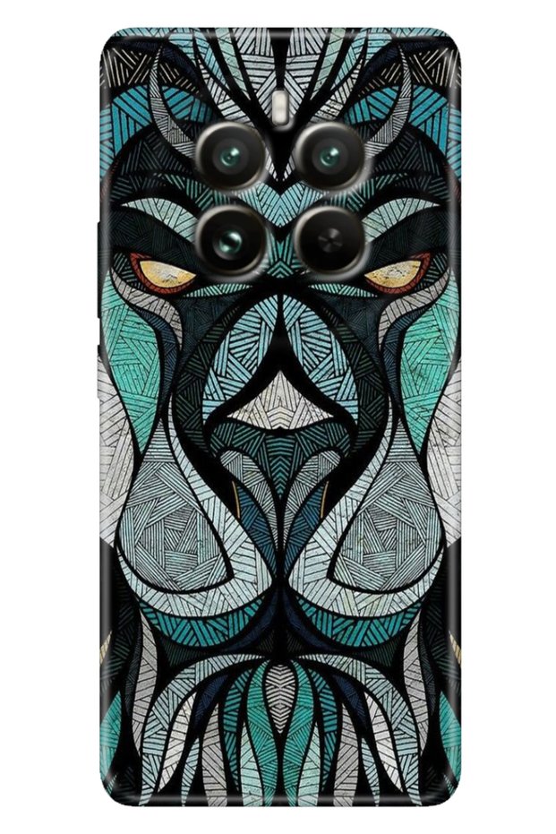 Realme 12 Pro (Rmx3842) Compatible Case Colorful Rubber Silicone Lion Mandala
