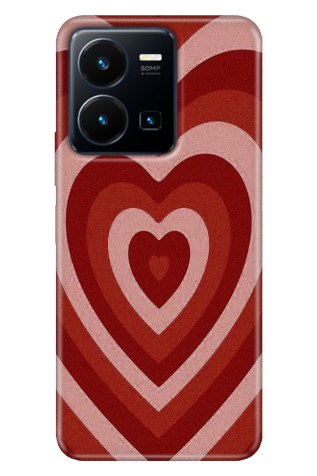 Vivo Y22S -Y35 Case Colorful Tpu Uv Printed Patterned Silicone Matte Heart