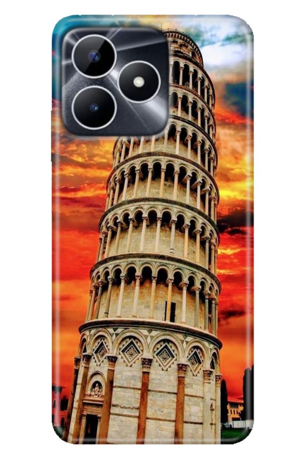 Case for Realme Note 50 4g Case Colorful Fixx Cover Silicone Pizza Tower