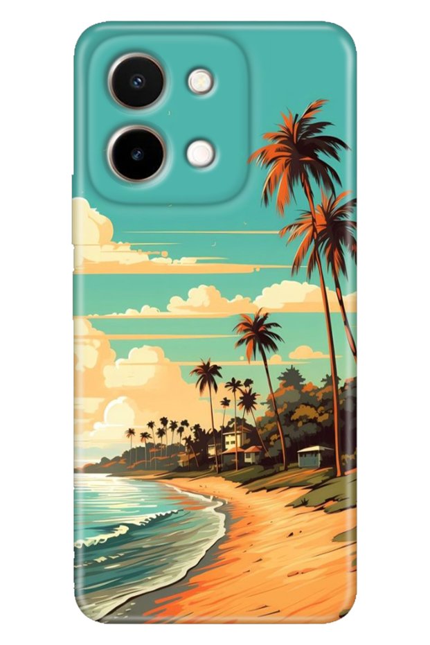 Vivo Y28 Case 6.68 "Patterned Silicone Hd Cover Malibu