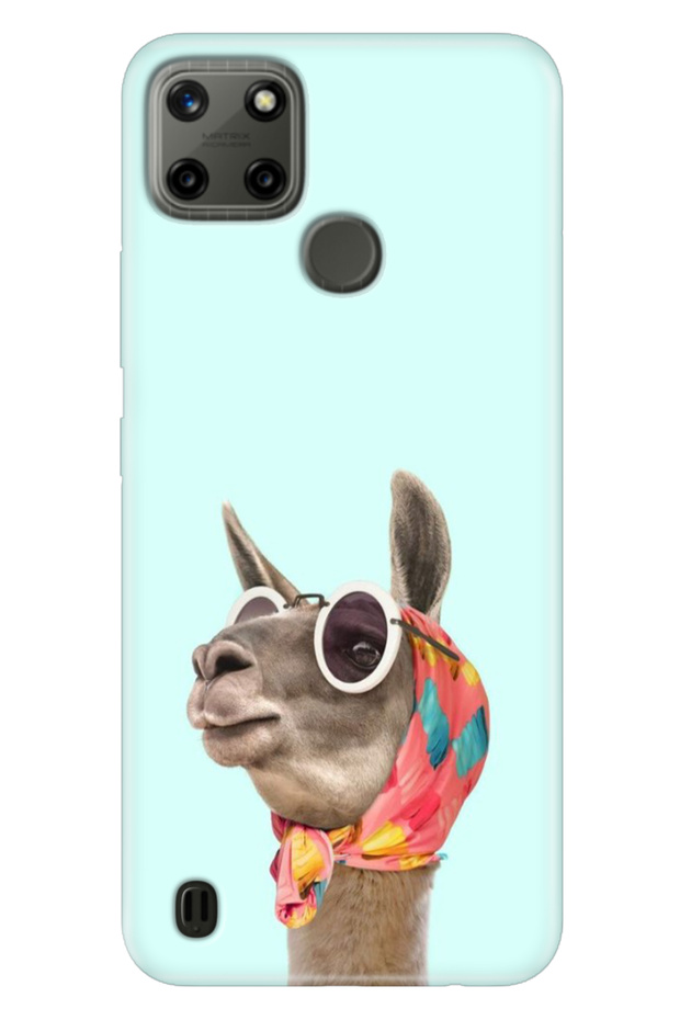 Realme C21Y - Realme C25Y Case Colorful Tpu Uv Printed Patterned Silicone Camel