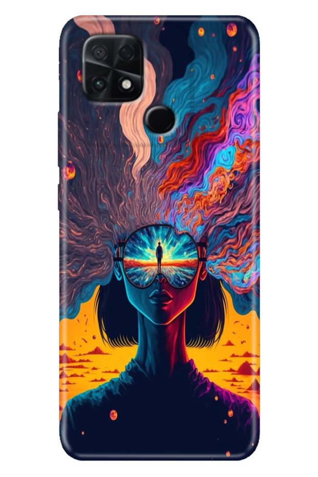 Poco C40 Case Colorful Themed Patterned Tpu Silicone Swirl