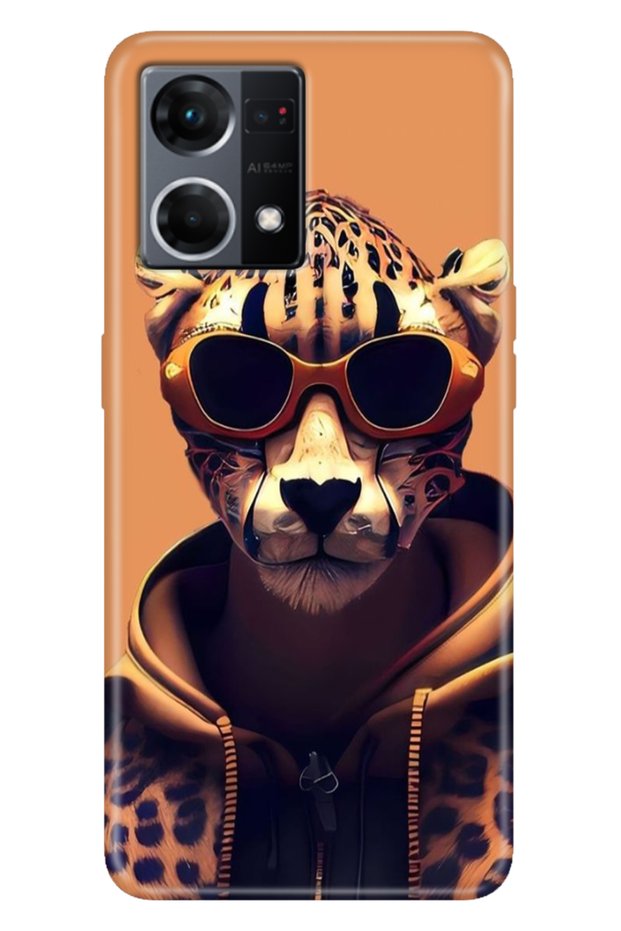 Oppo Reno 7 Case (Cph2363) Patterned Silicone Tpu Special Design Tiger