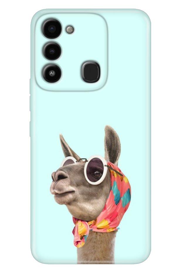 Tecno Spark 8C Case Colorful Themed Patterned Tpu Tecno 8C Silicone Camel