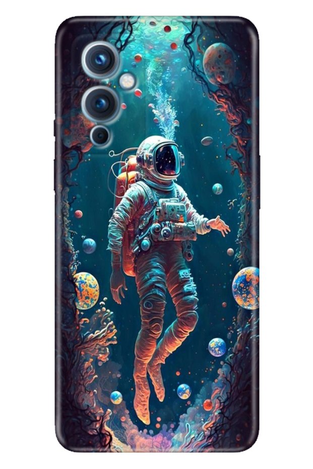 حافظة Oneplus 9 من السيليكون الملون TPU UV Astronaut