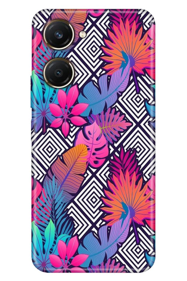 Vivo Y18 Case Patterned Silicone Vivo Y18 Cover Botanical