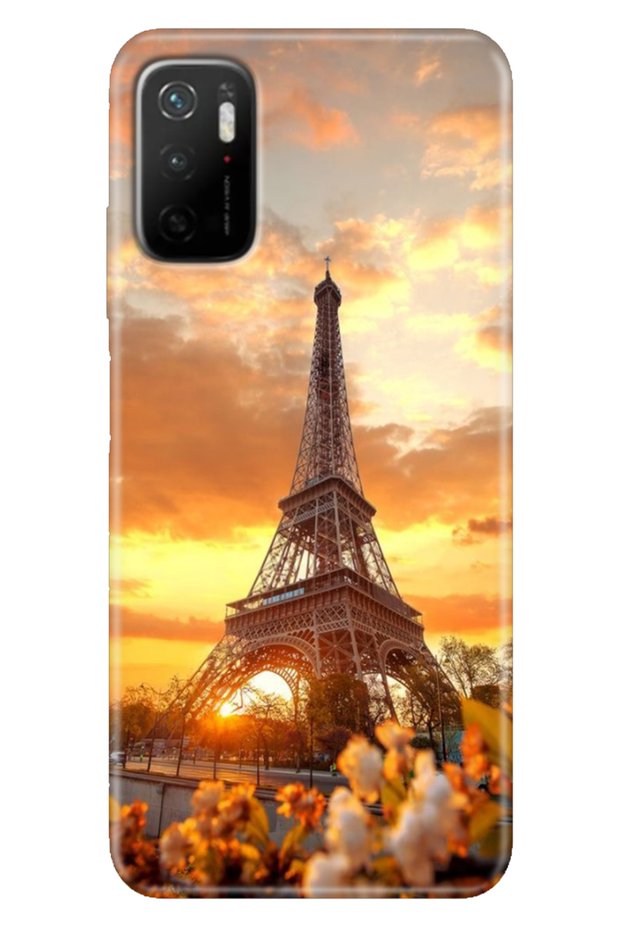 حافظة هاتف Xiaomi Redmi Note 11SE مصنوعة من السيليكون بتصميم مطبوع ملون على شكل برج إيفل