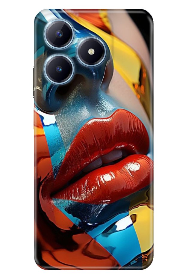 Realme C63 Case Colorful Printed Silicone Make-Up
