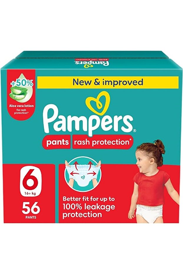 Pampers Cloth Diapers, Size 6, Extra Large, 16+ kg, Jumbo Box, 56 Diapers