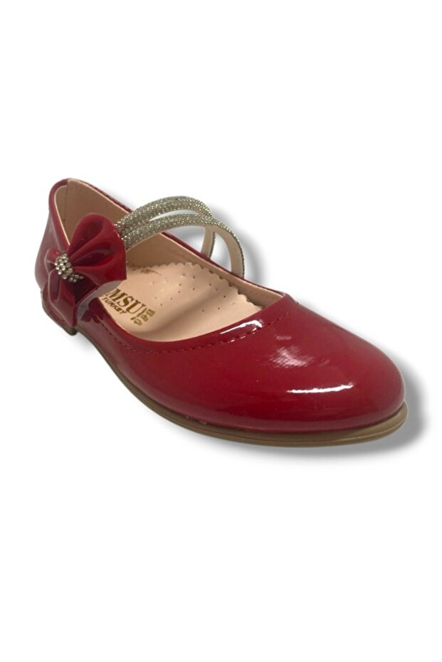 İremsu Patent Leather Stone Double Banded Girls' Ballerinas 31-36
